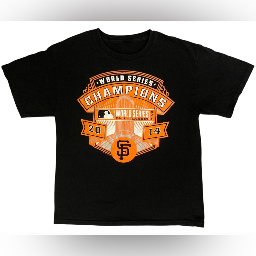 Men’s SAN FRANCISCO GIANTS T-SHIRT size Large World Series Champions 2014 rare